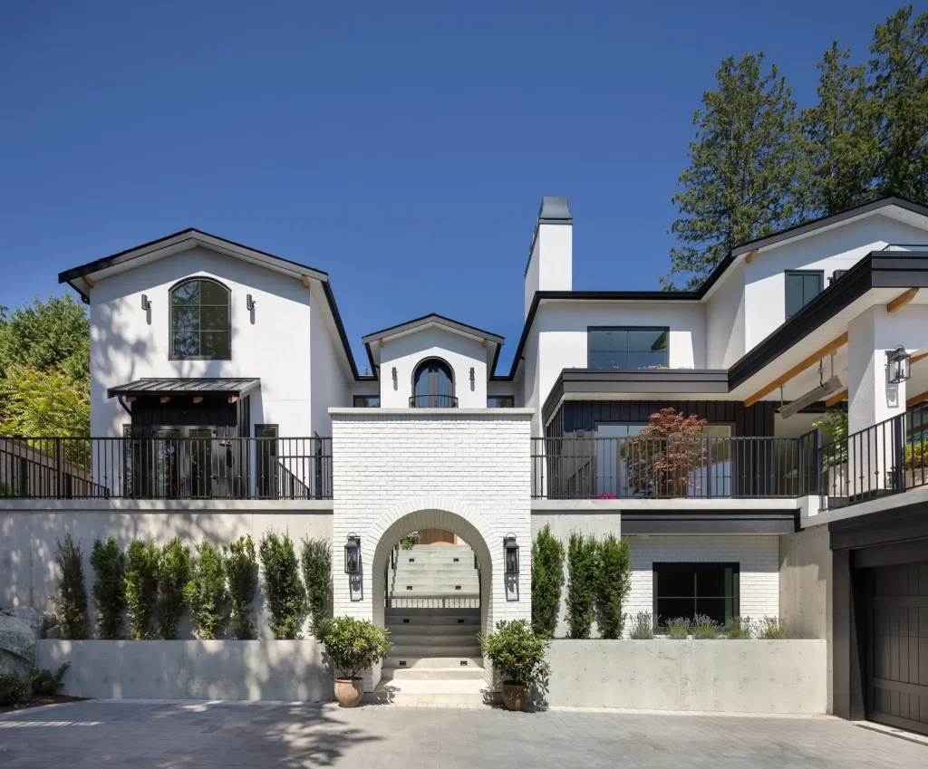 Front elevation of the Dickinson Residence, West Vancouver
